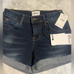 Hudson Jeans Kids Stretch Denim Roll Cuff Short Low Octane Big Girl's Size 10
